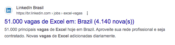 Vagas de Emprego de Microsof Excel